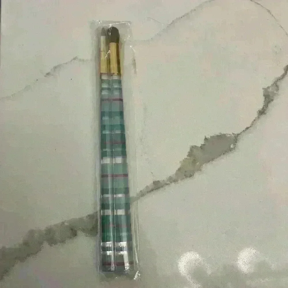 New Estée Lauder Make Up‎ Brushes Lip Eyeshadow Striped Handle